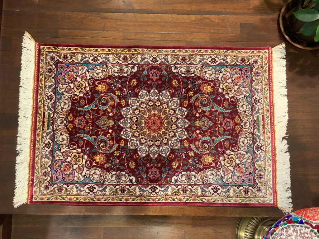 バンブーシルク絨毯，グランデシルク絨毯，竹繊維，イラン，美しい，滑らか