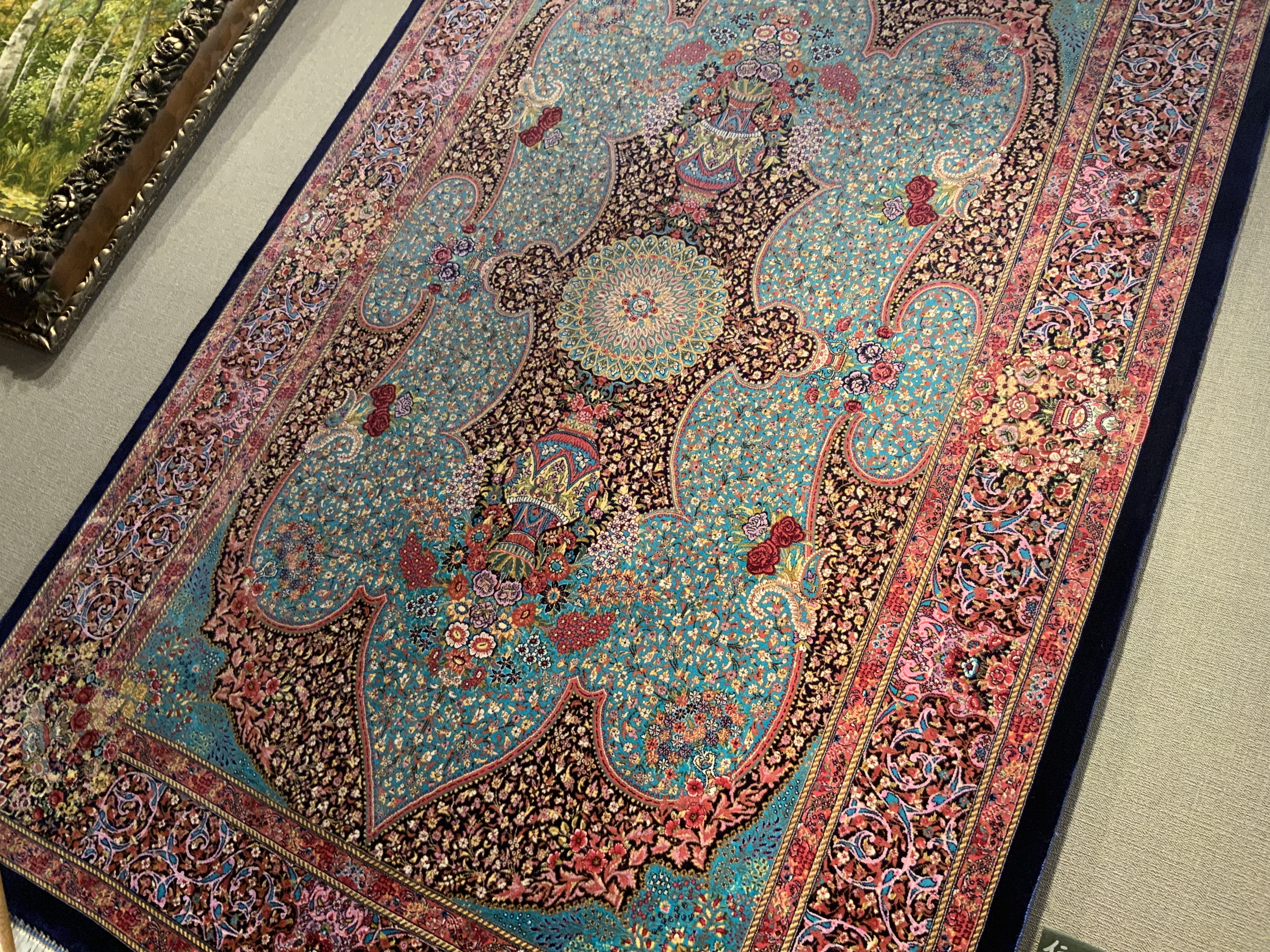 イラン　グランデシルク絨毯 バンブーシルク　シルク 150×100cm