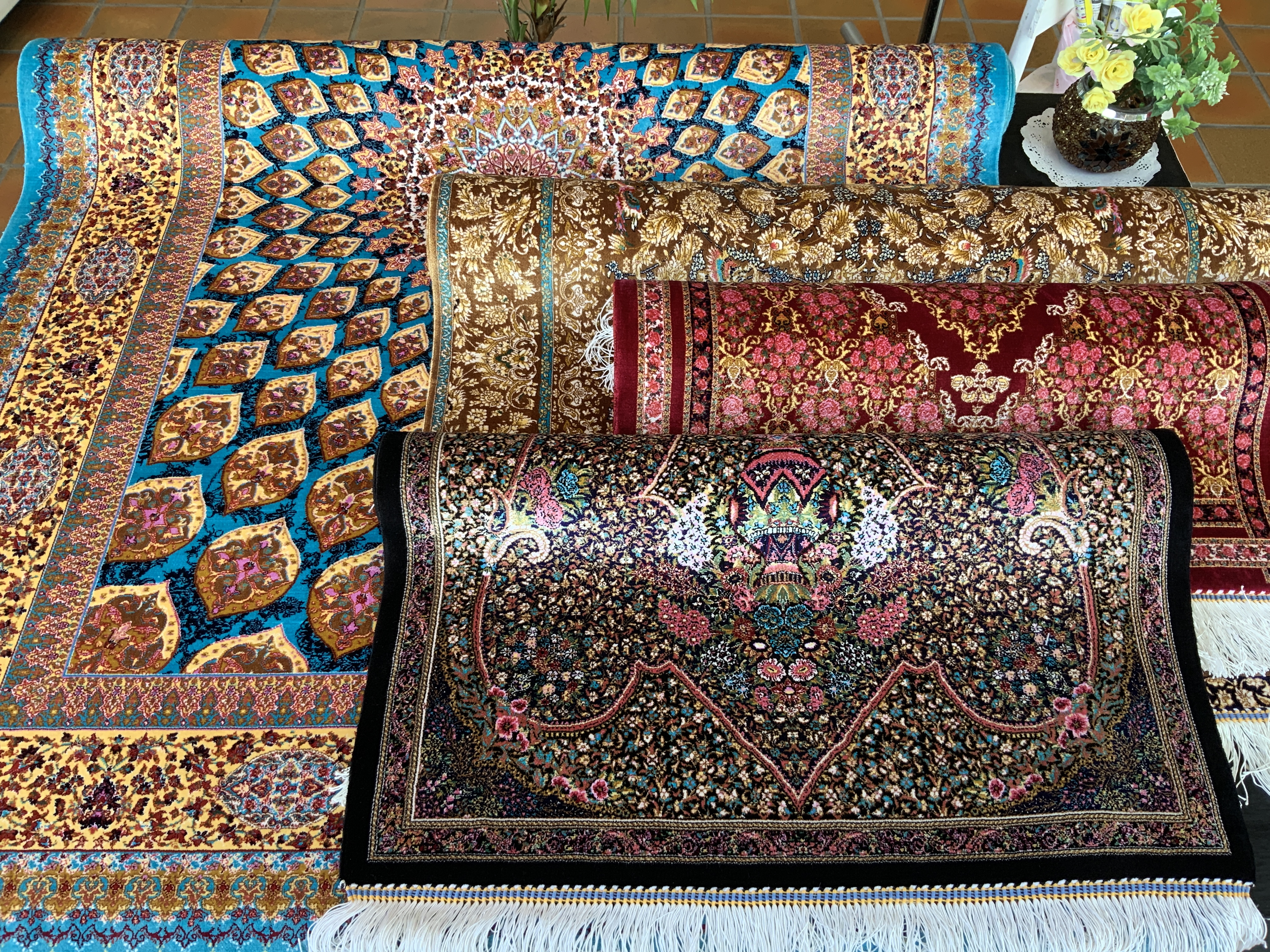 グランデシルク絨毯，バンブーシルク絨毯，イラン，パシャ，アートライン