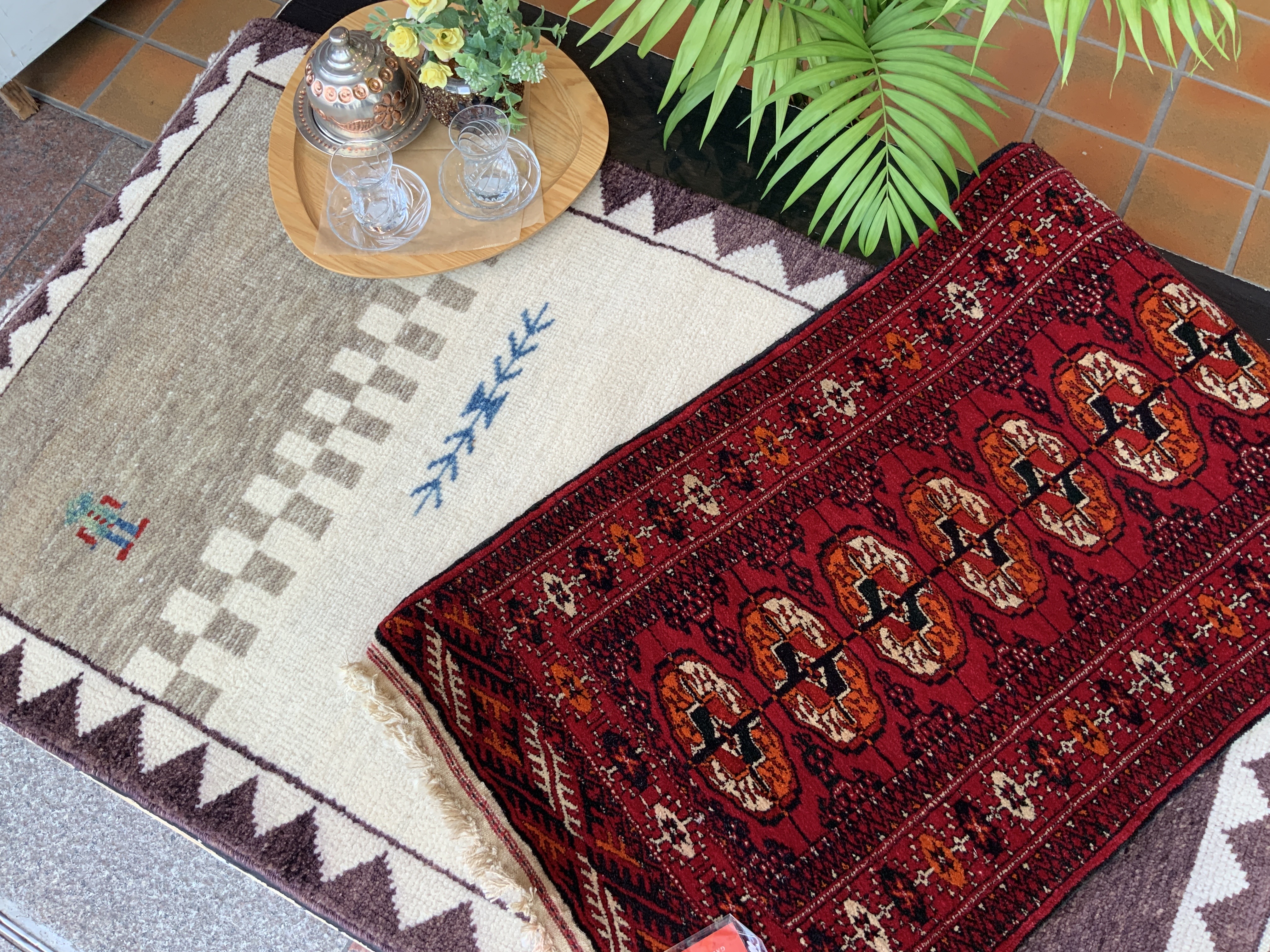 ギャッベ，トルコギャッベ，トルクメニスタン絨毯，手織り，草木染，羊毛，パシャ，アートライン