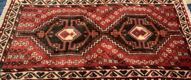オールド絨毯，トライバルラグ，手織り，草木染，イラン，パシャ