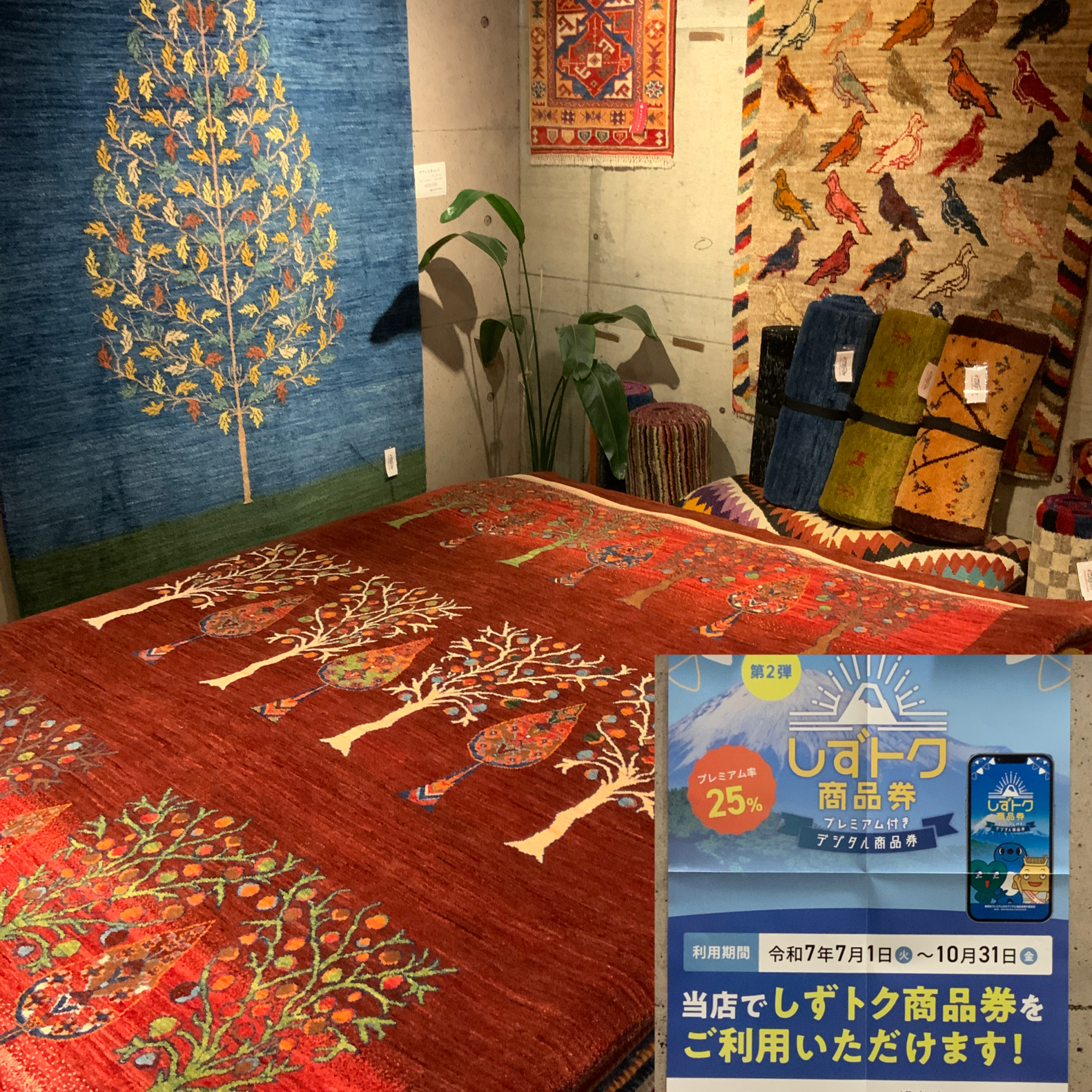 しずトク商品券，静岡市敷物専門店パシャ，静岡市トルコ雑貨パシャ，静岡市呉服町名店街，アートライン