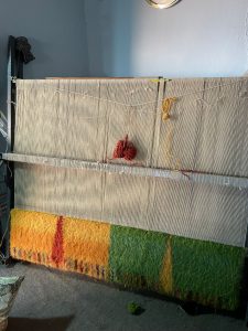 少しづつ織りあがるトルコギャベ